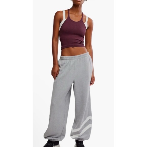 Free People Movement Heather Grey Joggers‎ Lounge Sweatpants Athleisure NWT Sz L - Picture 2 of 13
